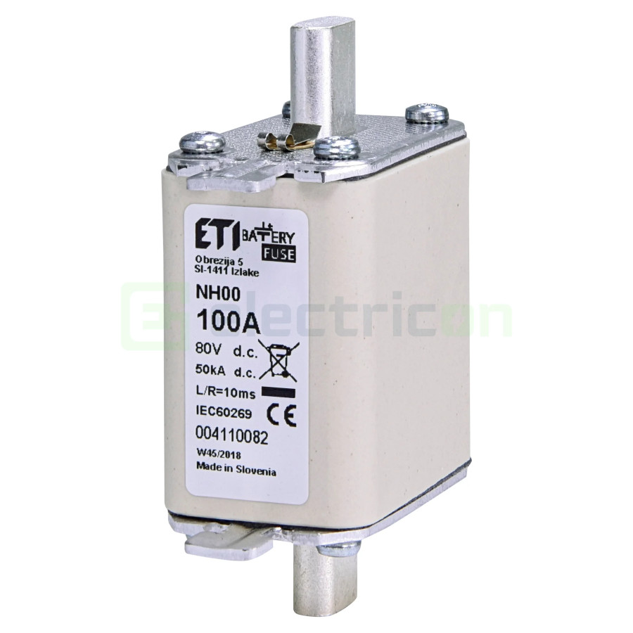 Siguranță fuzibilă NH100A 80V DC ETI 004110082