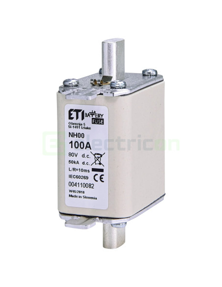 Siguranță fuzibilă NH100A 80V DC ETI 004110082