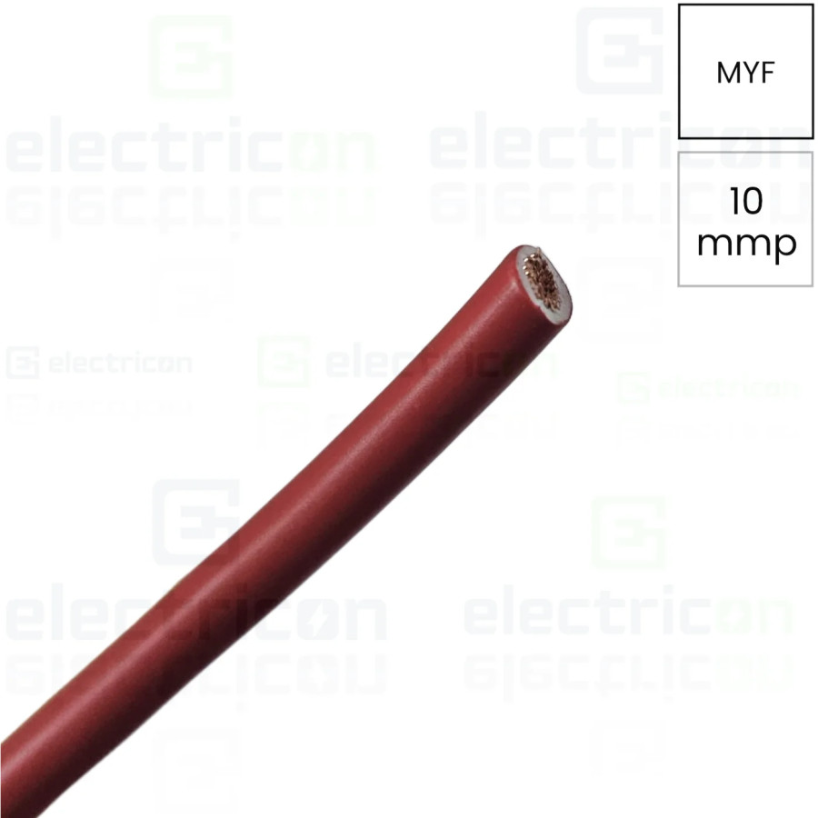 Conductor MYF 10mm² roșu flexibil monofilar