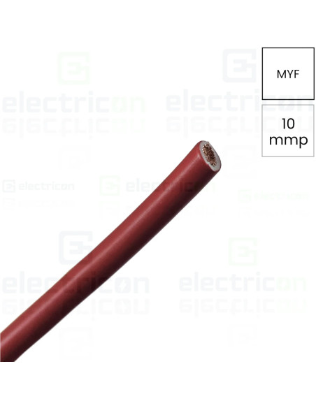 Conductor MYF 10mm² roșu flexibil monofilar