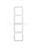 Ramă - 4 module - montaj vertical - alb polar mat - Berker S.1 - 10149909