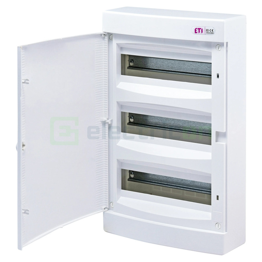 Tablou sigurante 36 module aplicat 36M, plastic, alb, ECT36PO, ETI, 001101009 - Electricon.ro