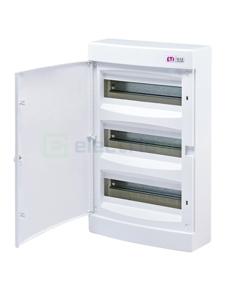 Tablou sigurante 36 module aplicat 36M, plastic, alb, ECT36PO, ETI, 001101009 - Electricon.ro