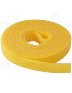 Colier velcro galben 16mm 4m Schrack organizare cabluri