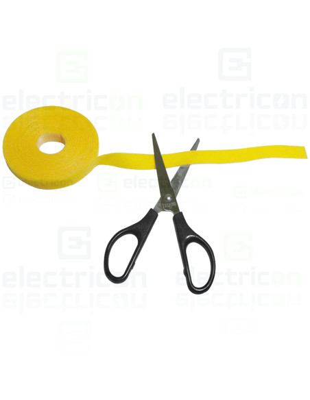 Colier velcro galben 16mm 4m Schrack organizare cabluri