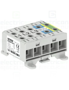 Clema derivație Morek 5P 16mm șină DIN Al Cu