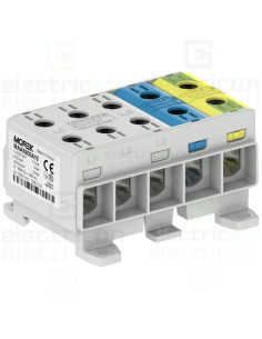 Clema derivație Morek 5P 50mm șină DIN Al Cu industrial