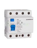 RCCB - Întrerupător diferențial - tip AC 40A 100mA 10kA 4P 4M Amparo Schrack AR004110