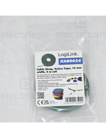 Colier velcro Schrack 16mm 4m verde organizare