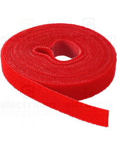 Bandă cu scai - velcro - organizare cabluri 16 mm x 4 m roșu - Schrack Q7KB0416-R (KAB0052)