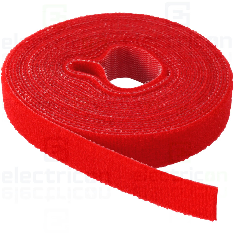 Colier velcro Schrack 16mm 4m roșu codificare