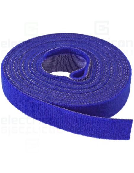 Colier velcro Schrack 16mm 4m albastru organizare cabluri