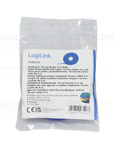 Colier velcro Schrack 16mm 4m albastru organizare cabluri 2