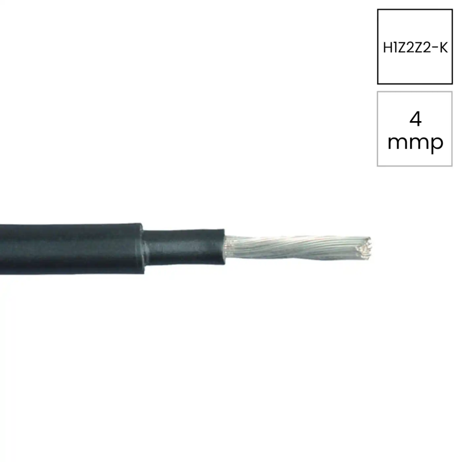 Cablu solar fotovoltaic TopSolar H1Z2Z2-K 4mm² negru