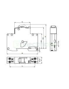 RCBO diferențial ETI KZS-1M-UNI 10A 10mA tip A - 002176012 2