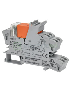 Releu modul Wago 788-312 24V 2 contacte DPDT indicator roșu