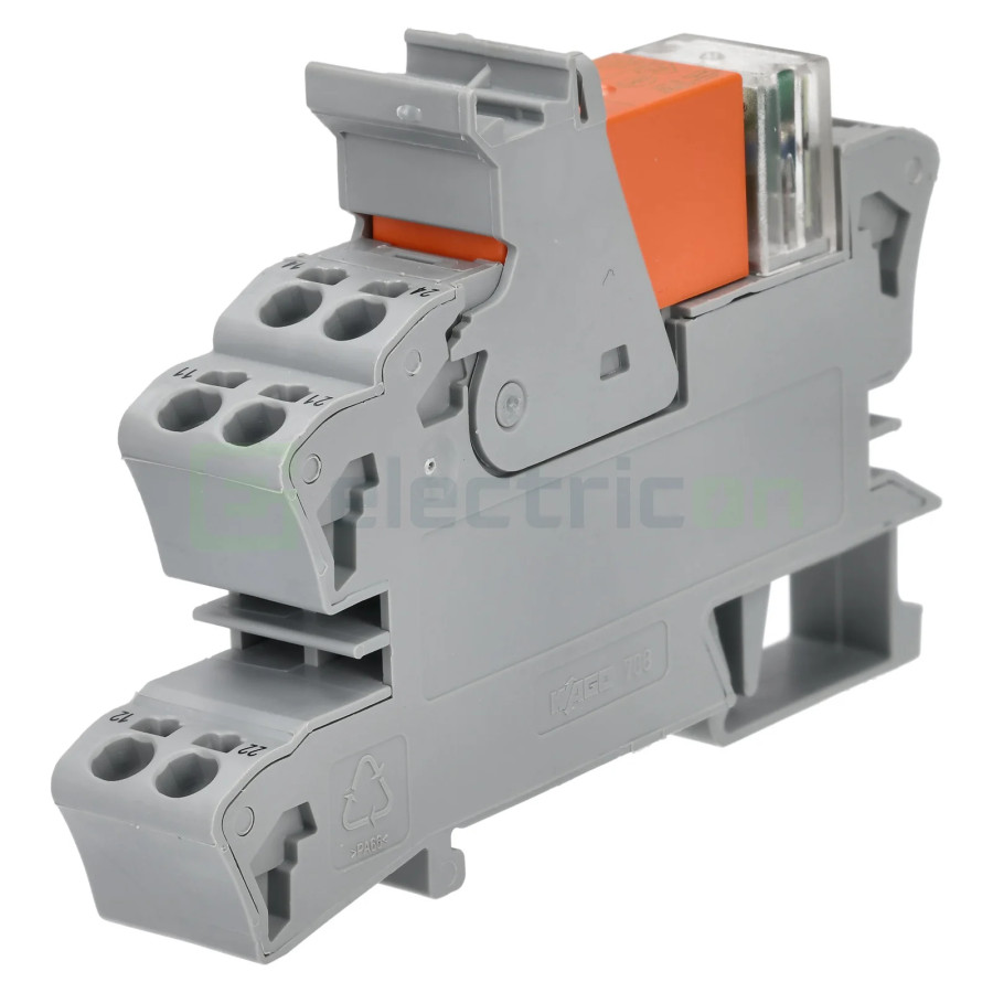 Releu modul Wago 788-312 24V 2 contacte DPDT indicator roșu