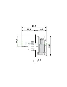 Bloc terminal VDFK 4 Phoenix Contact 0.2-6mm² panou 2