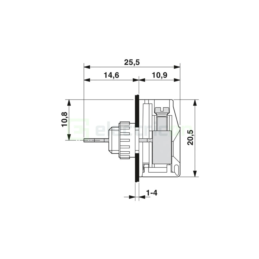 Bloc terminal VDFK 4 Phoenix Contact 0.2-6mm² panou