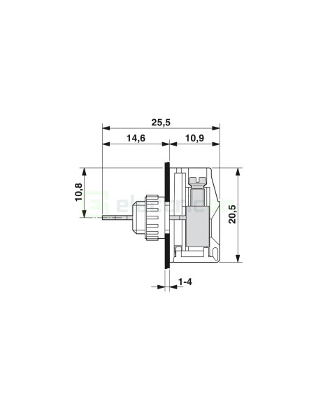 Bloc terminal VDFK 4 Phoenix Contact 0.2-6mm² panou