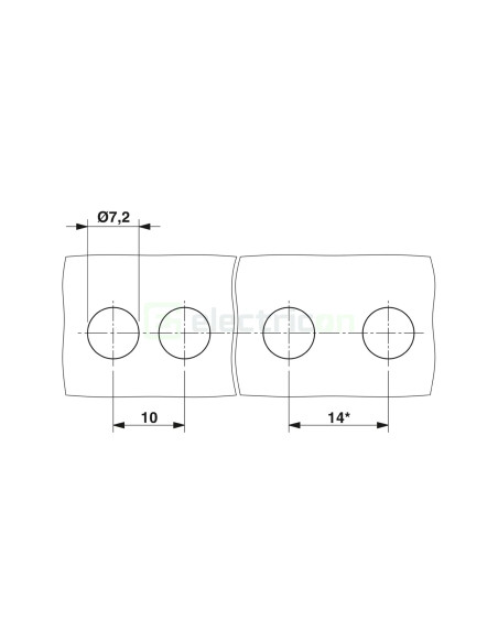 Bloc terminal VDFK 4 Phoenix Contact 0.2-6mm² panou
