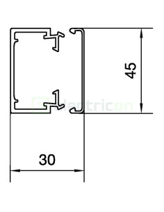 Canal cablu PVC LFH 30x45mm alb Hager LFH3004509016 2