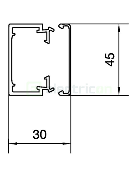 Canal cablu PVC LFH 30x45mm alb Hager LFH3004509016