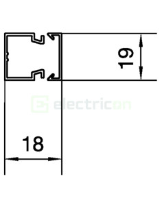 Canal cablu PVC LFH 20x20mm alb Hager LFH2002009016 2