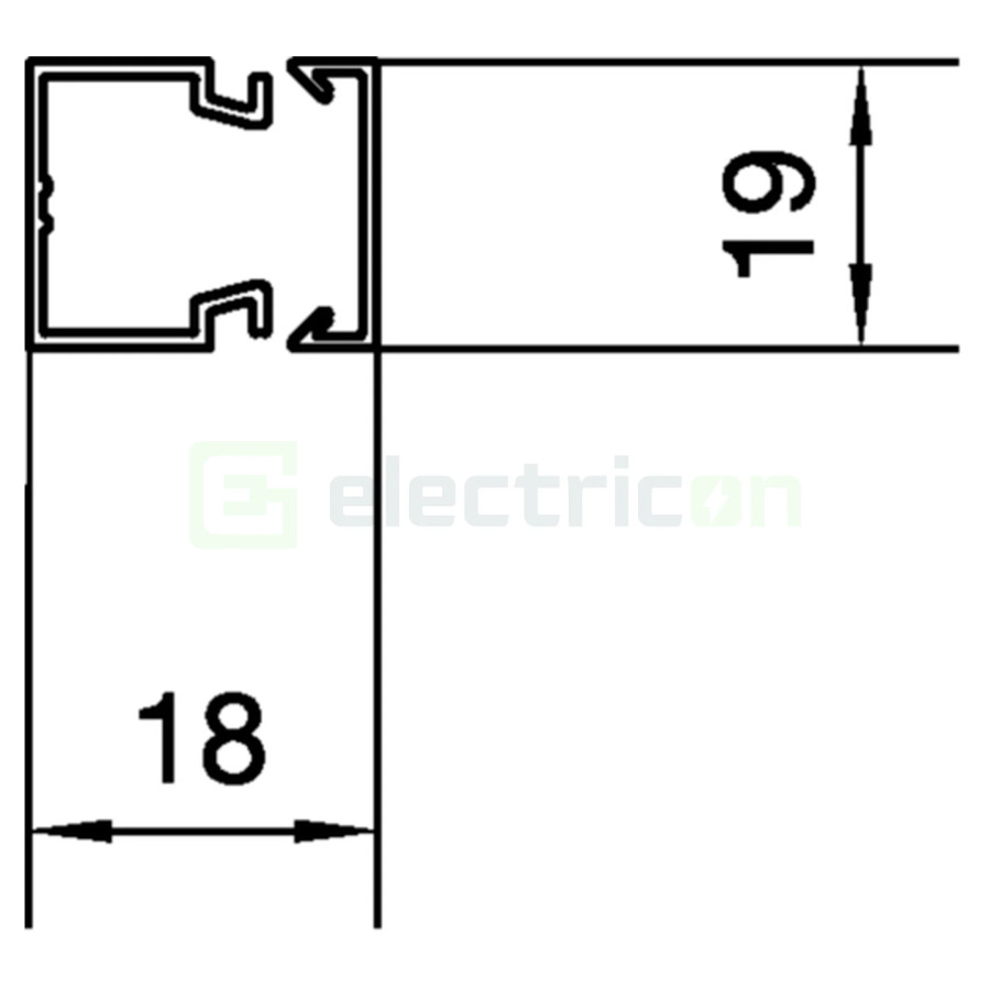 Canal cablu PVC LFH 20x20mm alb Hager LFH2002009016