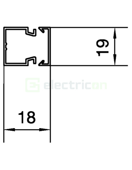 Canal cablu PVC LFH 20x20mm alb Hager LFH2002009016