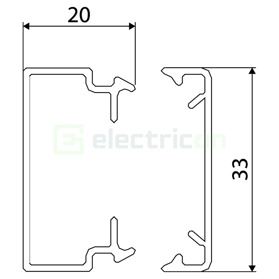 Canal cablu PVC LFH 20x35mm alb Hager LFE2003509016