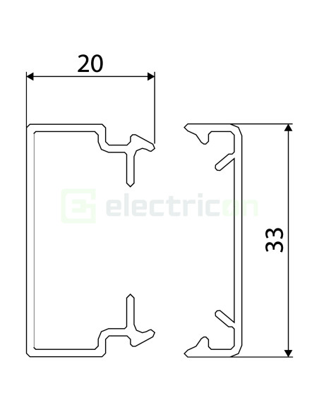 Canal cablu PVC LFH 20x35mm alb Hager LFE2003509016
