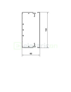 Canal cablu PVC LF 60x150mm gri deschis Hager LFH6015009016 2