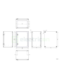 Cutie electrică - siguranțe - 500x400x300mm - exterior IP66 - include contrapanou - Schrack WSA5040300 2