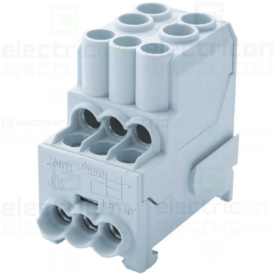 Bloc distribuție 1P 100A 2x25mmp intrare Schrack IKB01025