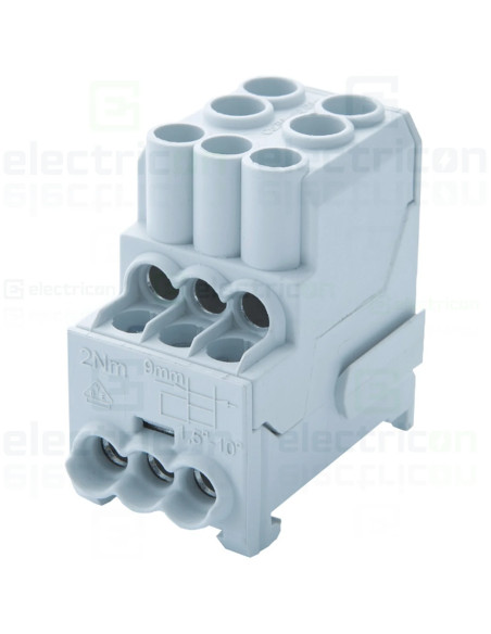 Bloc distribuție 1P 100A 2x25mmp intrare Schrack IKB01025