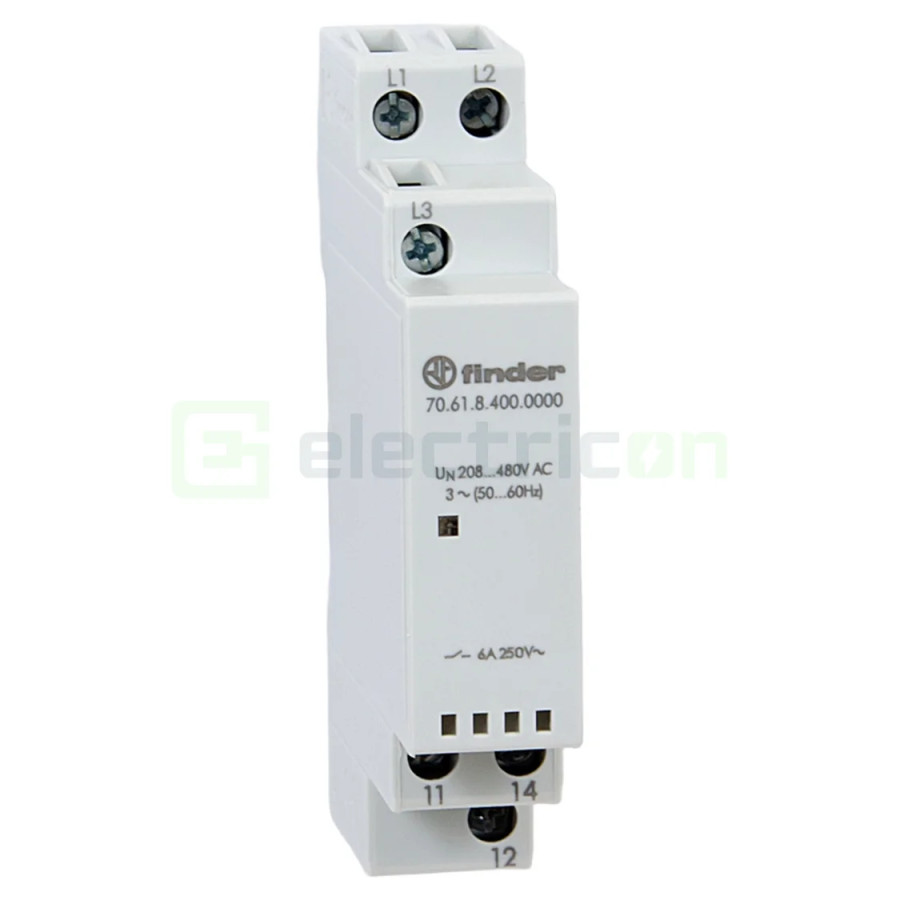 Releu monitorizare tensiune trifazic 208-480V Finder 70.61.8.400.0000