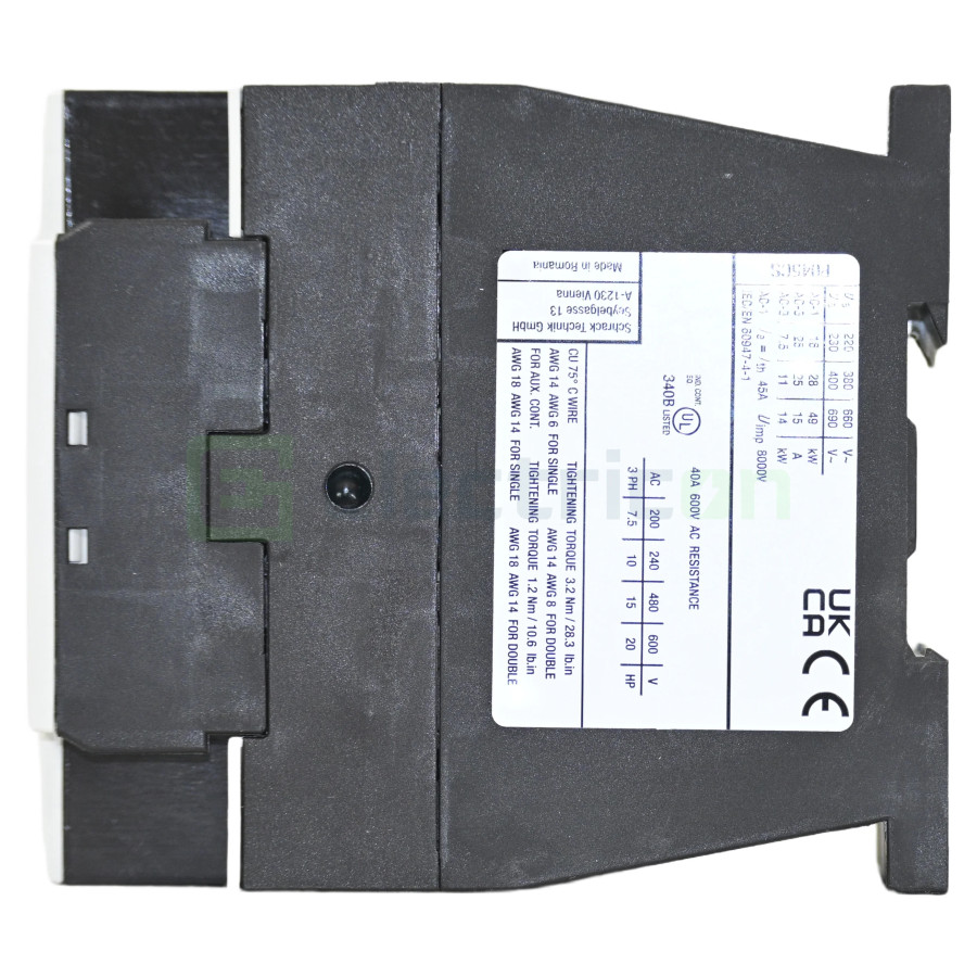 Contactor 24VDC 45A AC-1 3P Schrack LTR14543