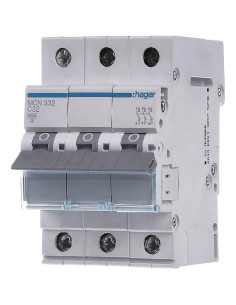 Disjunctor automat MCB curba C 32A 3P Hager MCN332