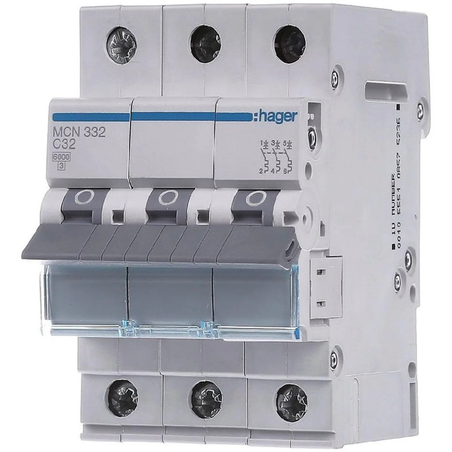 Disjunctor automat MCB curba C 32A 3P Hager MCN332