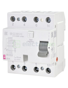 Intrerupator RCCB 3P+N 30mA 40A tip B ETI 002061952