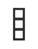 Ramă - 3 module - montaj vertical - antracit - Berker Q.3 - 10136096