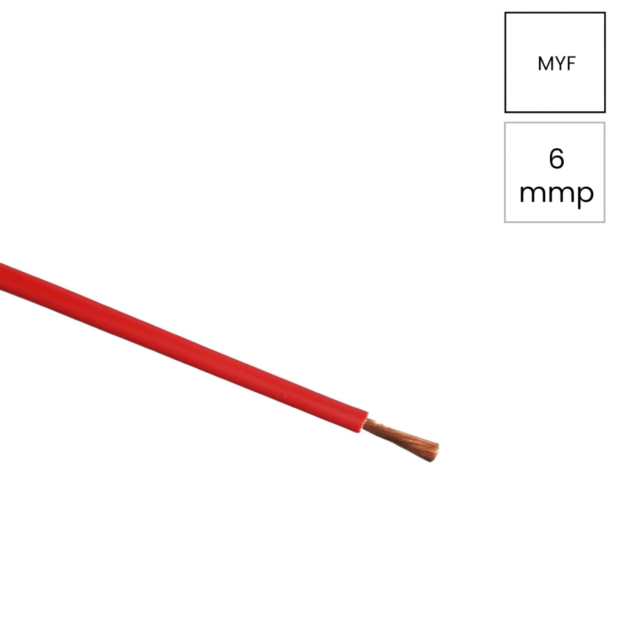 Conductor H07V-K 1x6mm² rosu