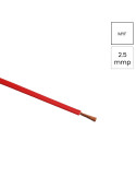 Conductor electric lițat cupru H07V-K - MYF 1x2.5 mm² rosu