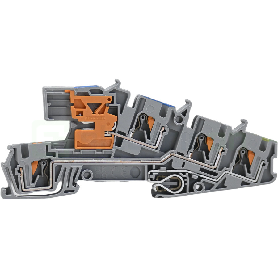 Clemă șir etajată PTI 4-PE/L/NT Phoenix Contact 4mm² gri push-in 5 conexiuni