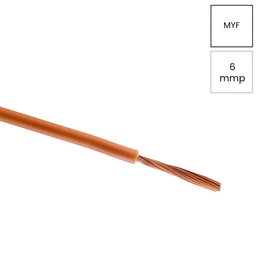 Conductor electric MYF 6mm² maro flexibil