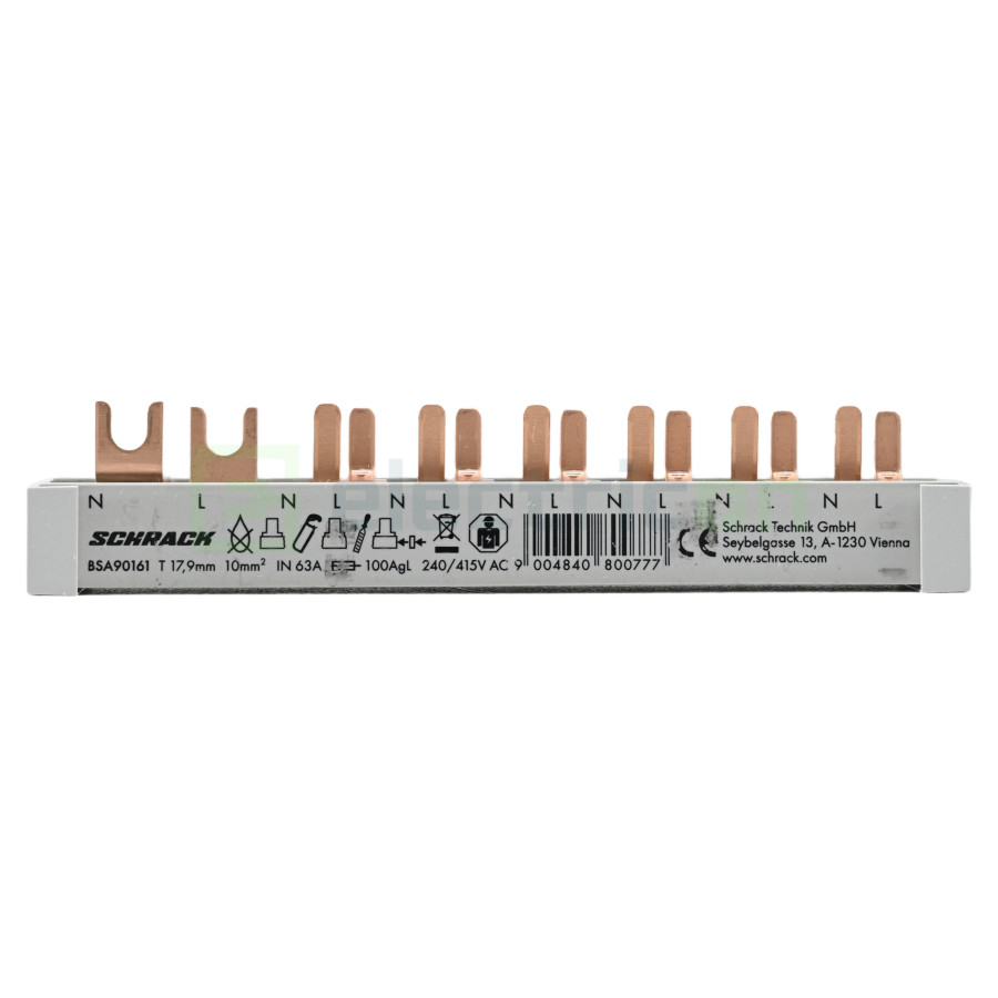 Busbar Monofazat 2P 6 Module MCB Schrack BSA90161