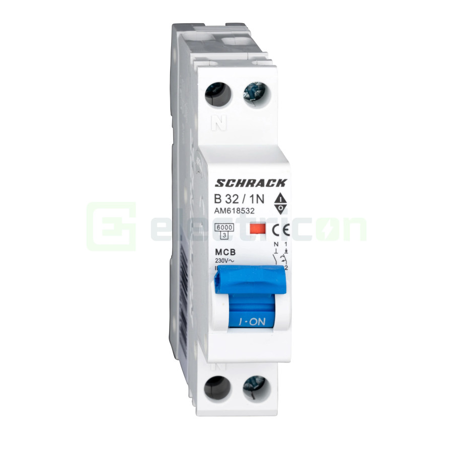 Siguranta Automata MCB Schrack Curba B 32 A 1P+N Cod AM618532