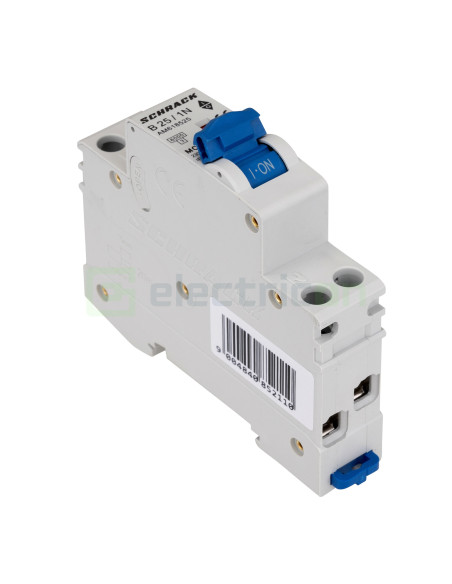 MCB B 25 A 1P+N Schrack AM618525