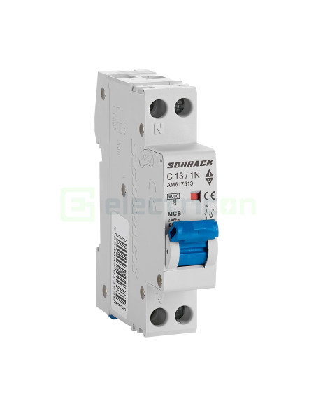 Siguranta Automata MCB Schrack Curba C 13 A 1P+N Cod AM617513